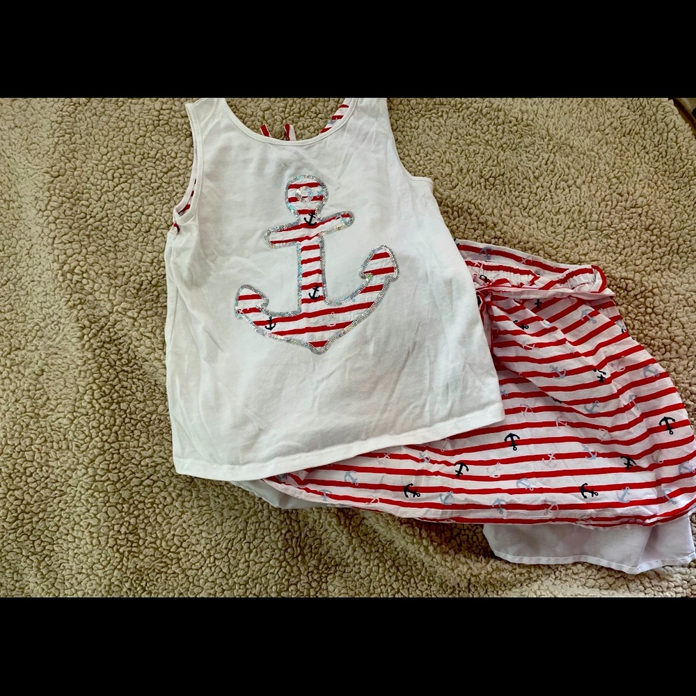 Girls red white and blue two piece